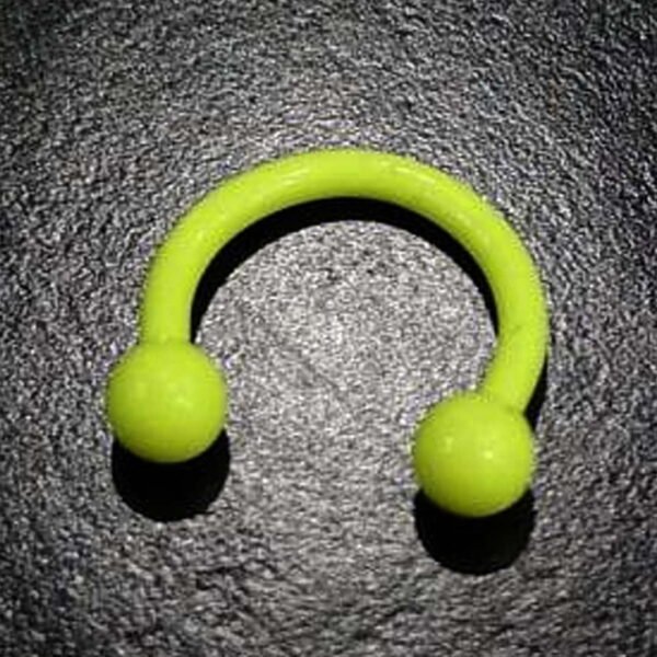 Σκουλαρίκι septum ατσάλινο neon yellow