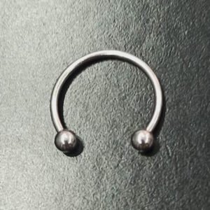 Σκουλαρίκι septum με μπίλιες ατσάλι 13mm