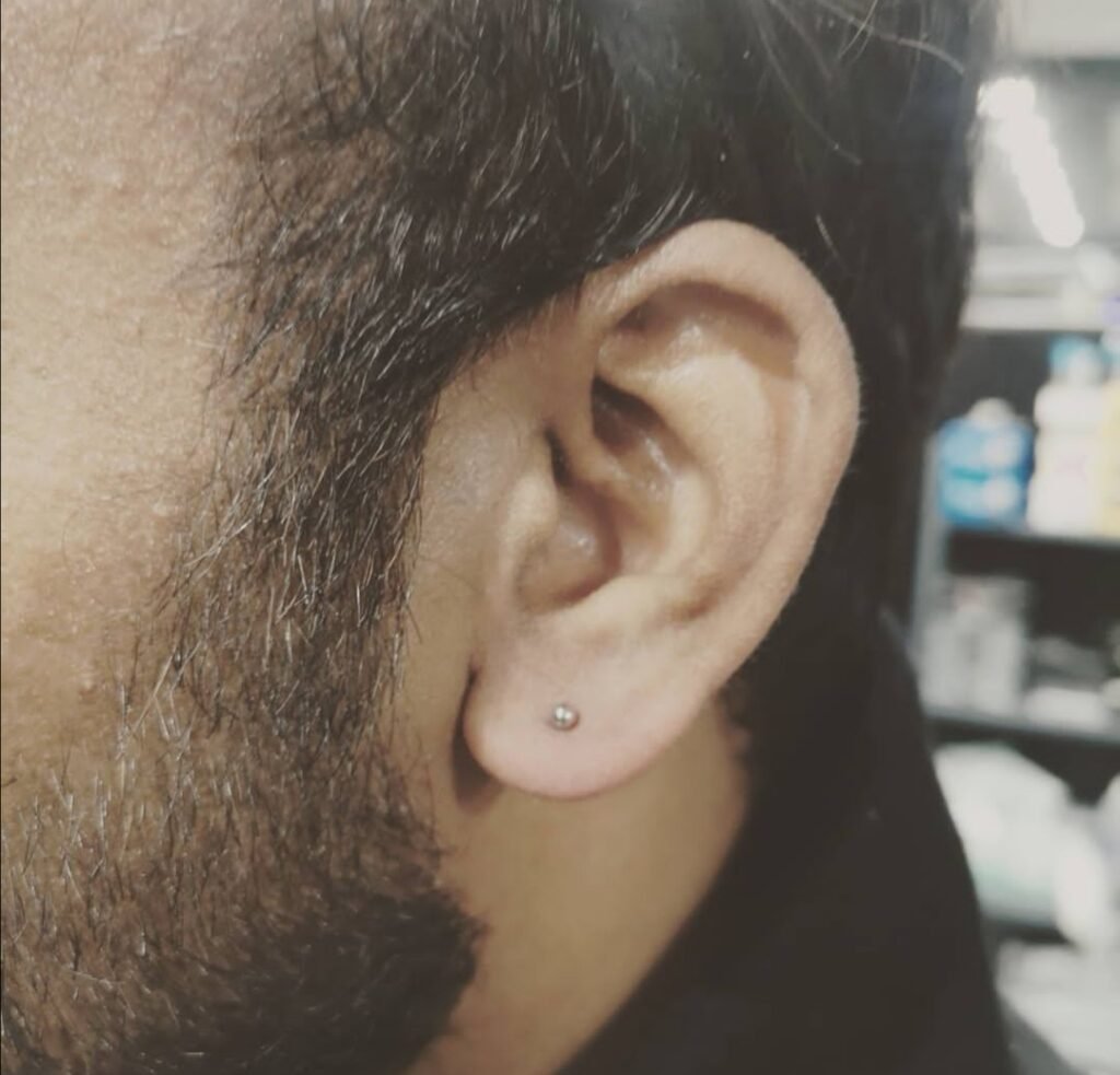 Lobe tattoo