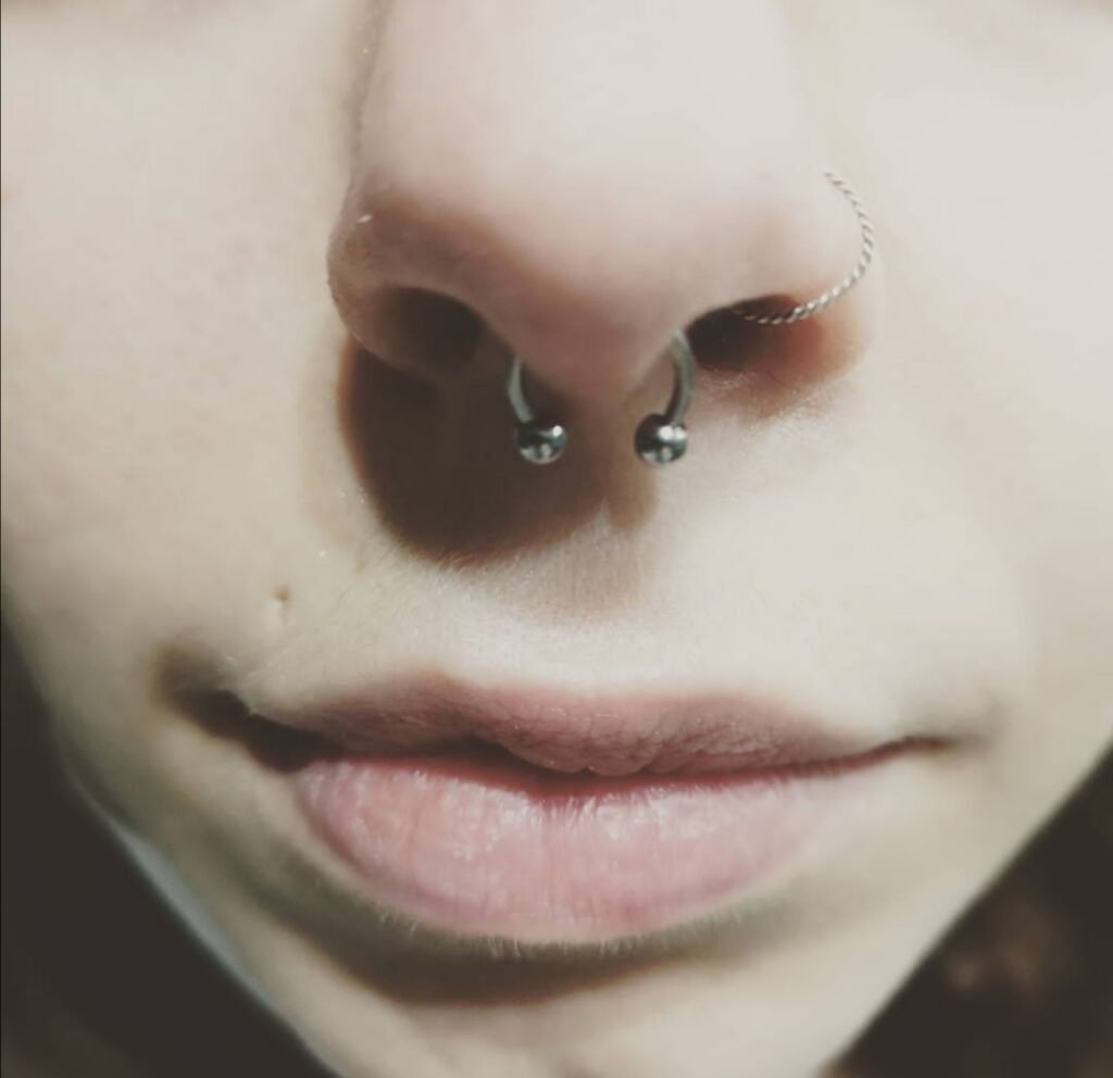 Septum piercing